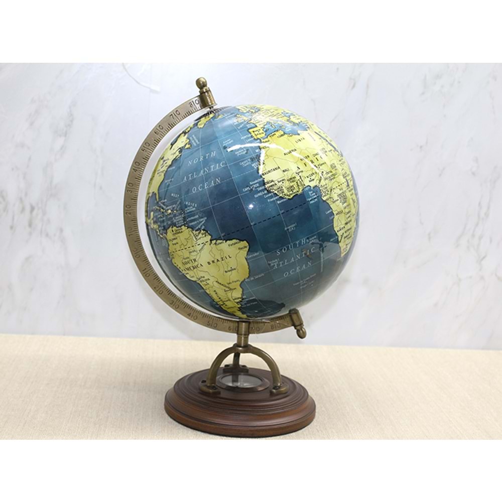 Pusulalı Dekoratif Dünya Küre 32 cm