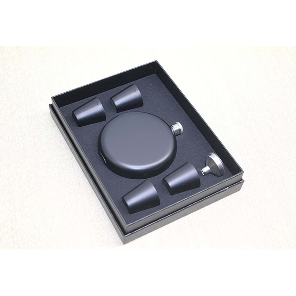 4 Shot Bardaklı Matara Seti 12 x 11 cm