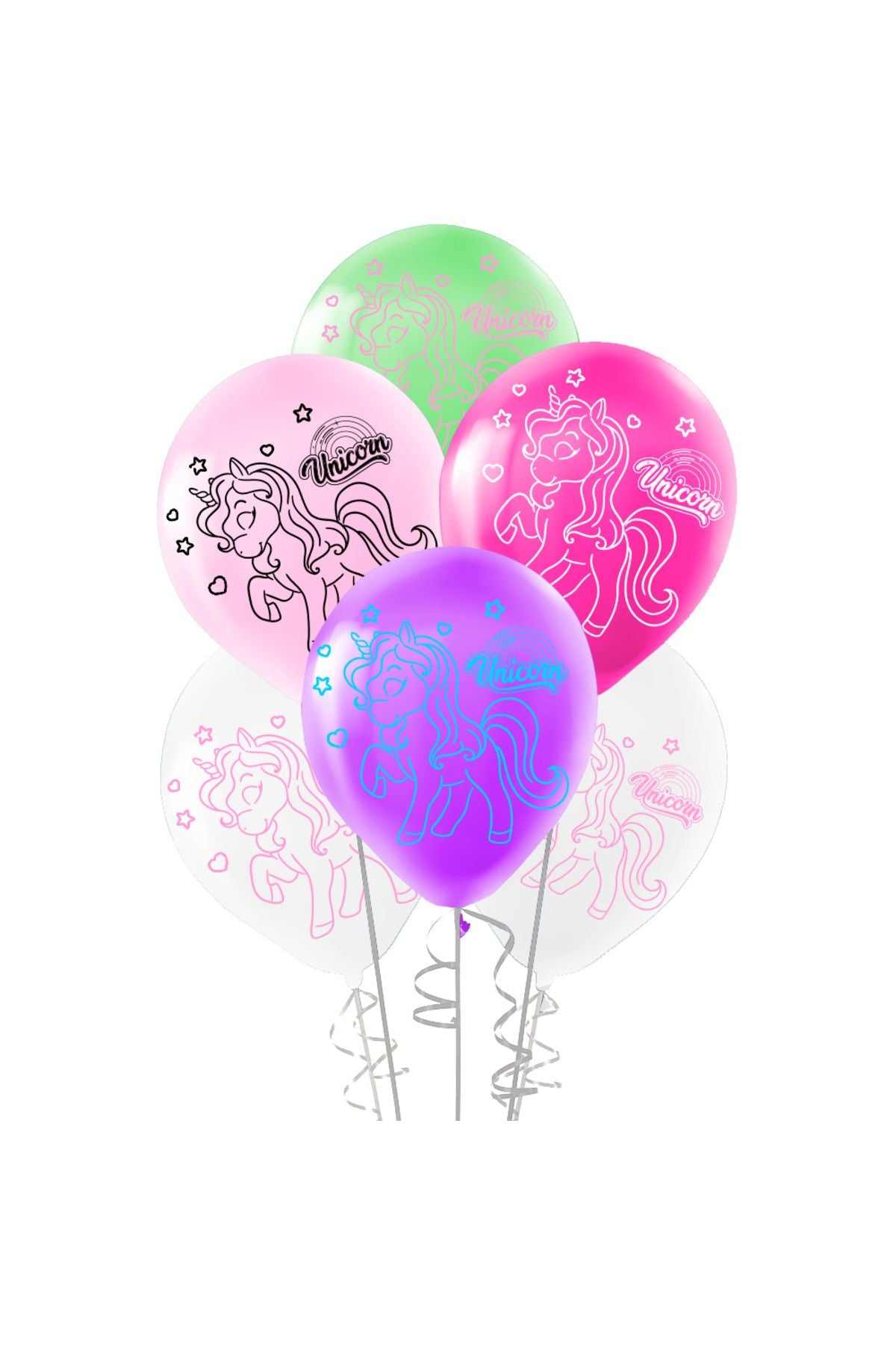 Baby Unicorn Baskılı Pastel Balon 12" 100 ADET