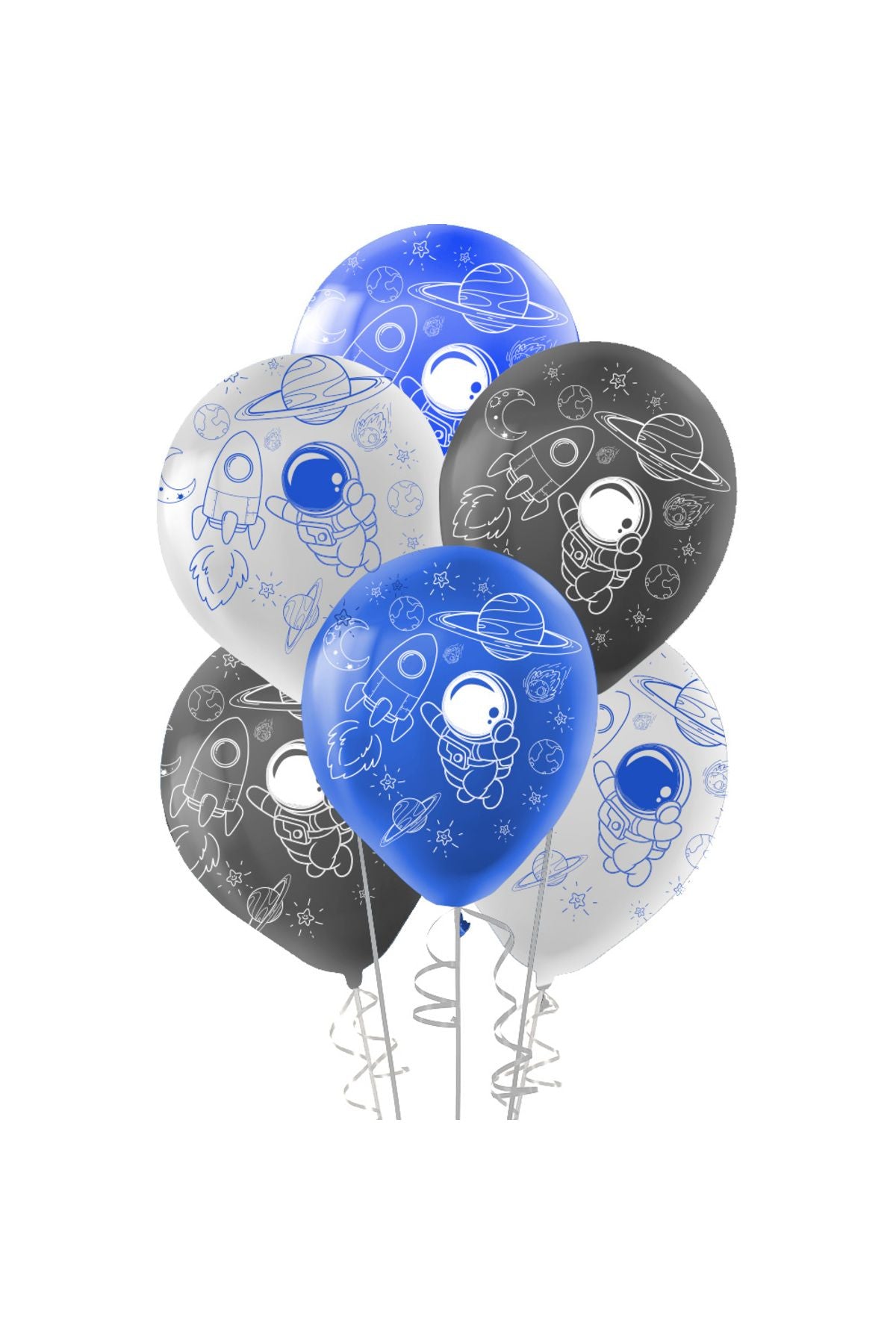 Çepeçevre Baskılı Rocket Space Balon 12" 100 ADET