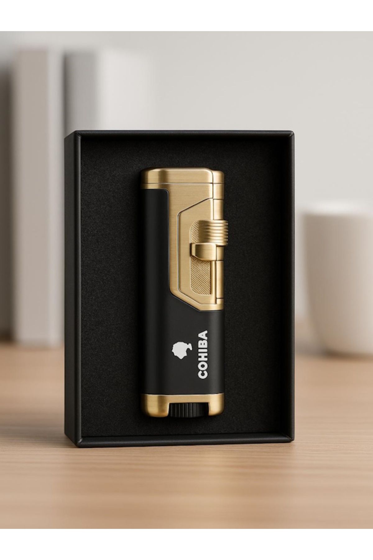 Cohiba Dört Pürmüzlü Puro Çakmağı Gold