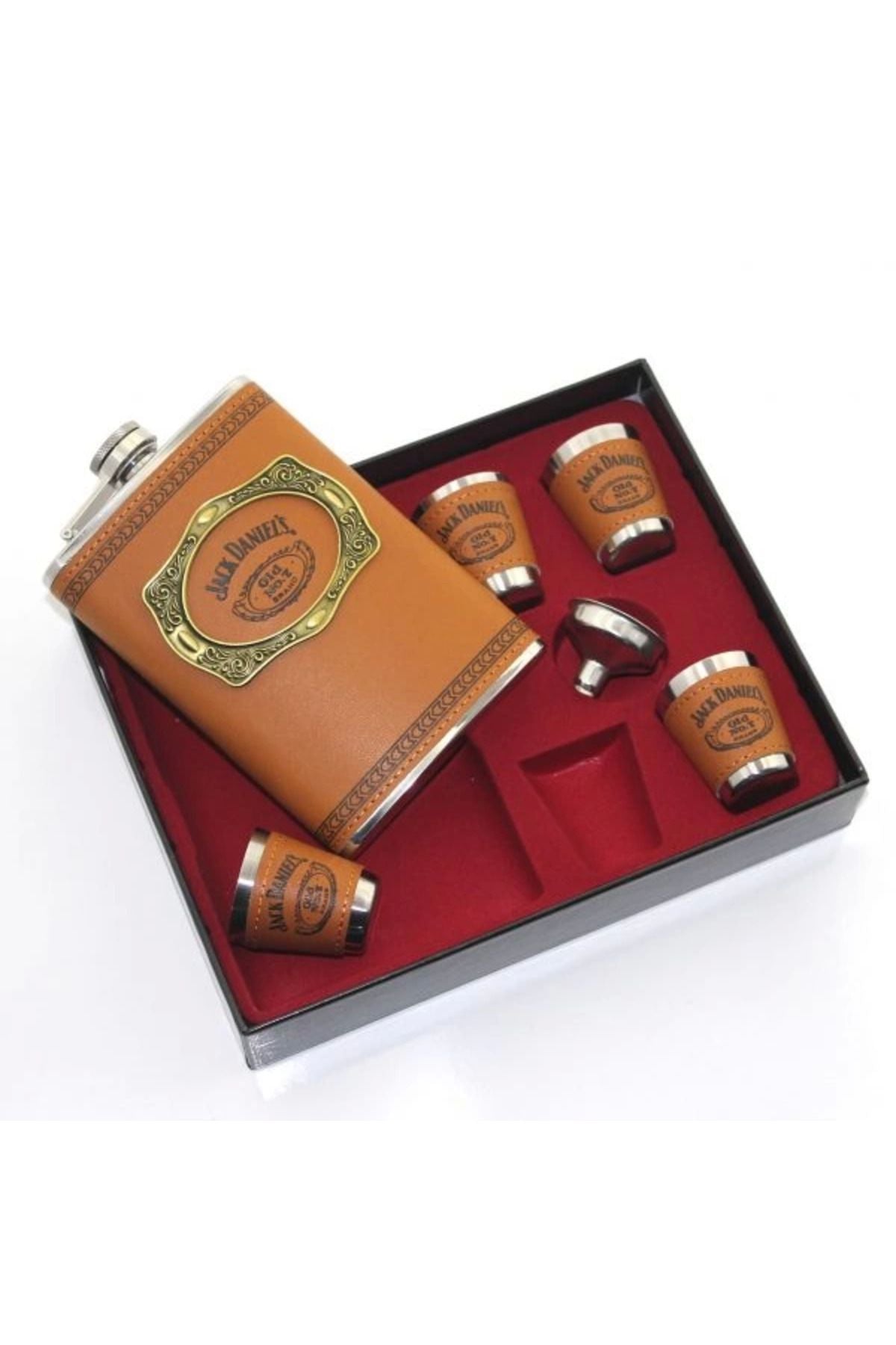 Matara 4 Shot Bardaklı Derili 9 Oz ( 266 ml ) Alk34